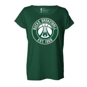 NWT - Women's NBA Milwaukee Bucks Dolman Short Sleeve T-Shirt